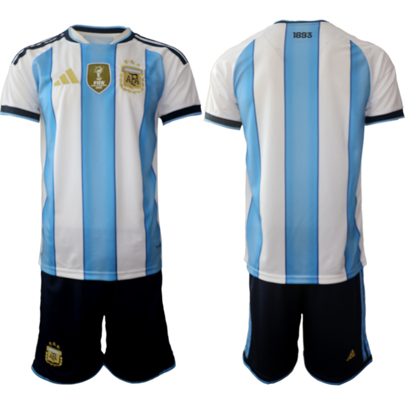 Men Argentina Long sleeve home 019 style 2026 World Cup Soccer jersey